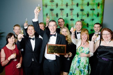 Team Inksters Celebrate winning Chairman's Award - Law Awards of Scotland 2013